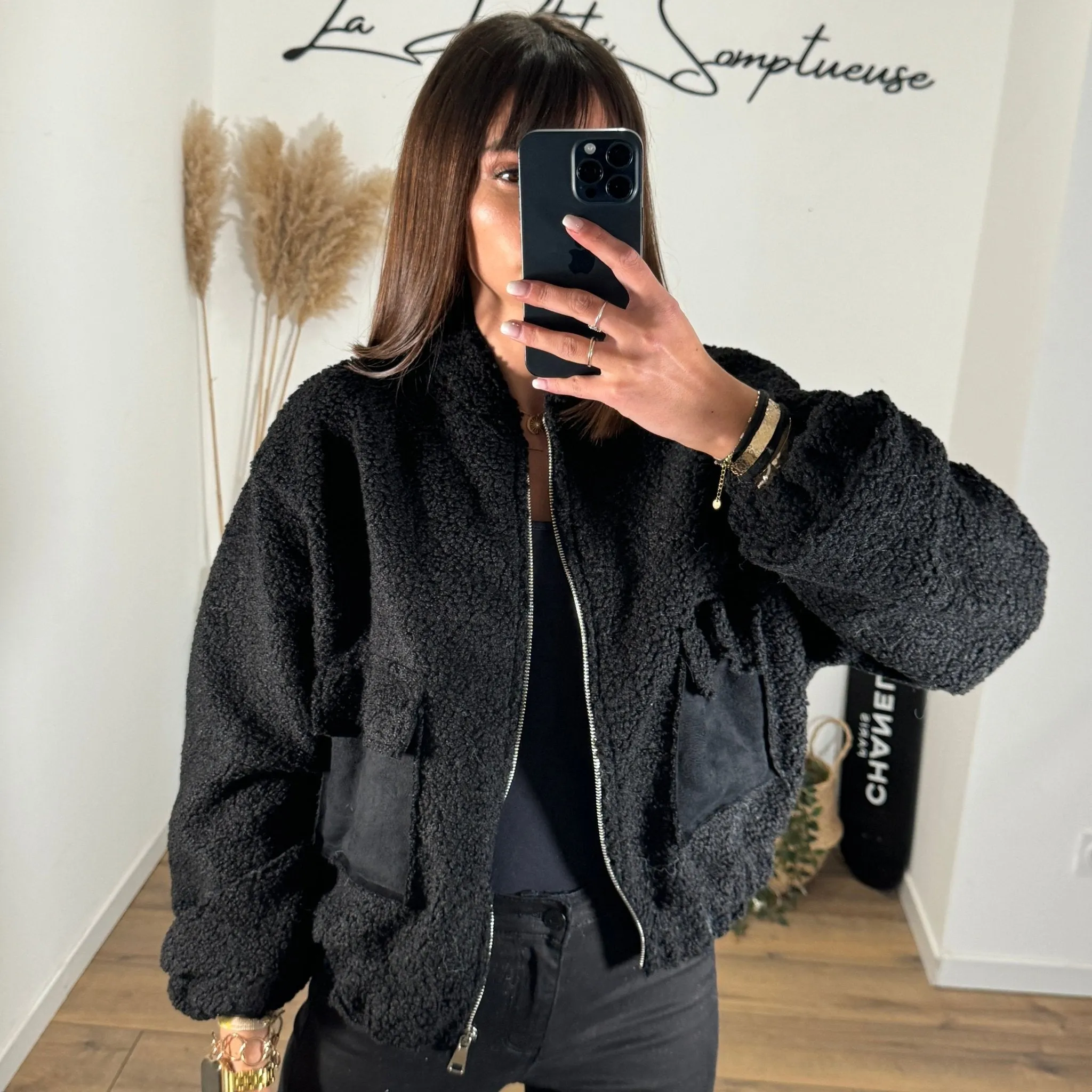 VESTE COSY NOIR