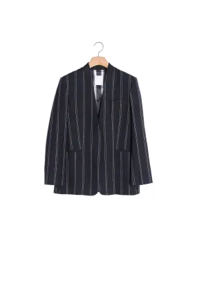 Veste de blazer rayée assortie