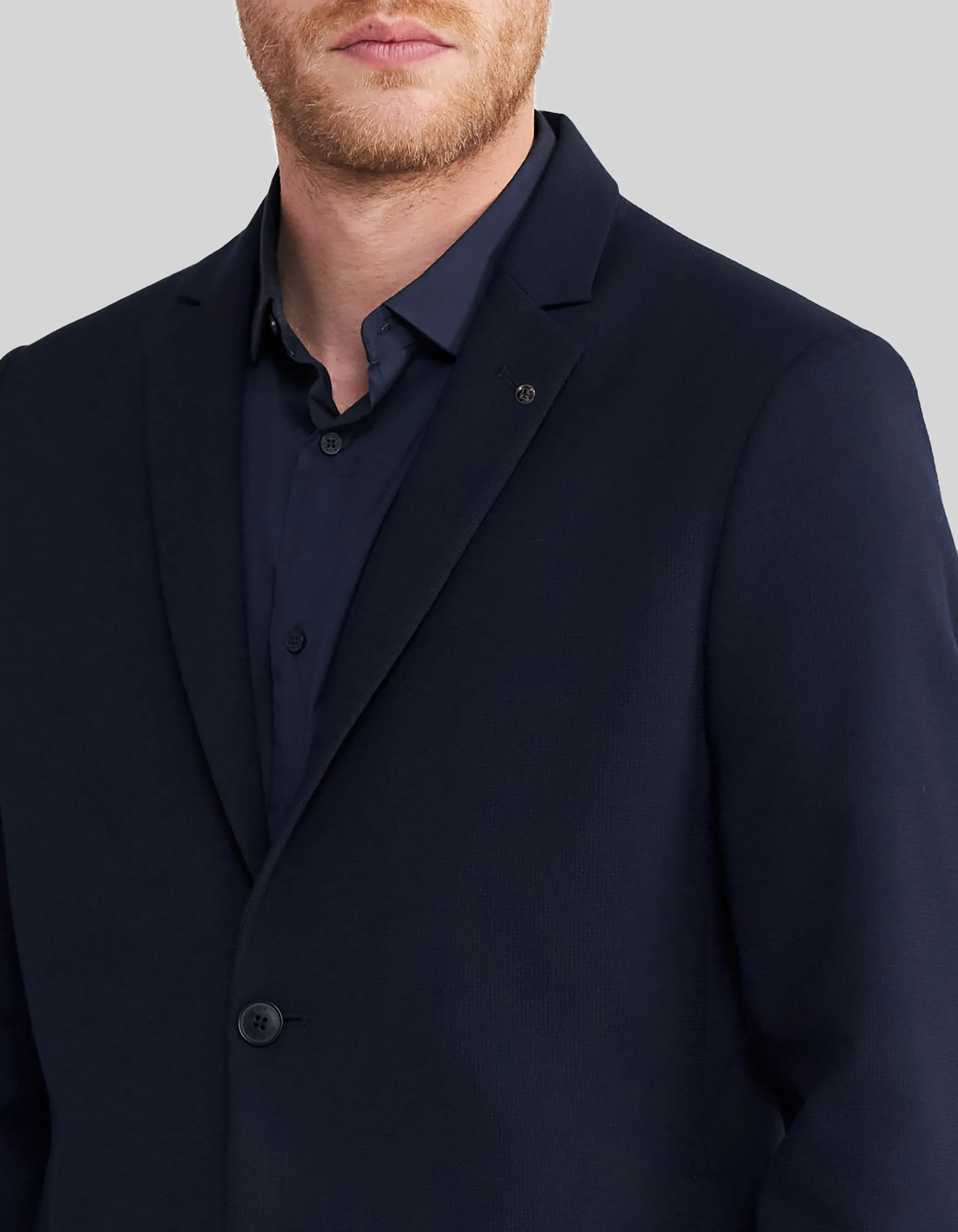 Veste de costume marine seersucker Homme