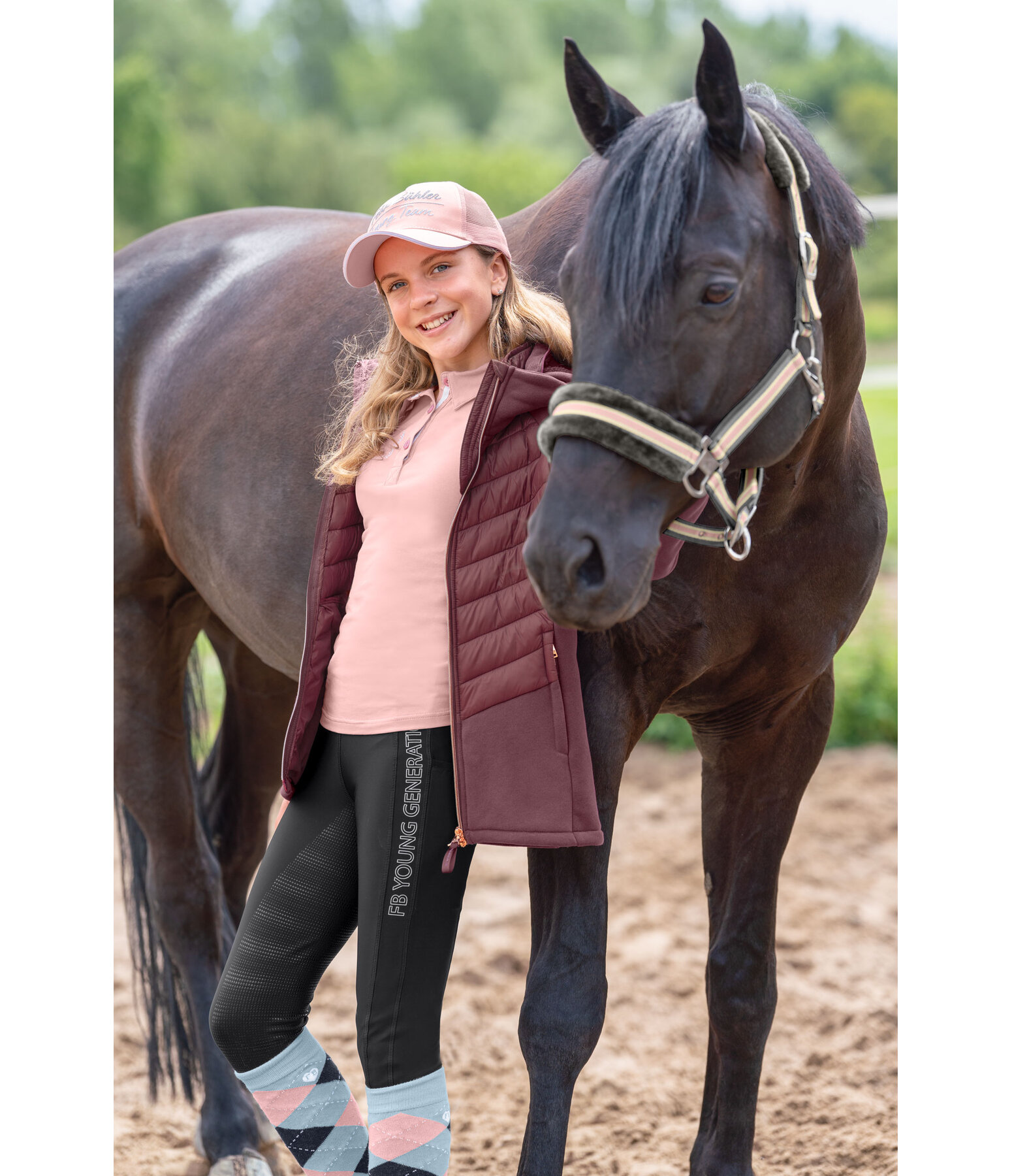 Veste d'équitation bi-matière Enfant  Dora