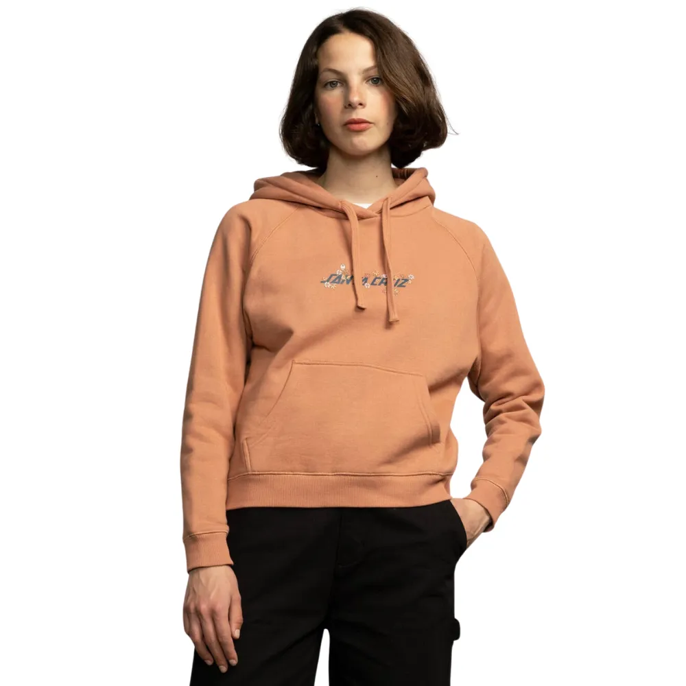 Womens Sage Strip Front Hoodie Clay