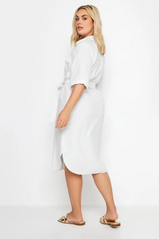 YOURS - Robe-Chemisier Blanche Midi