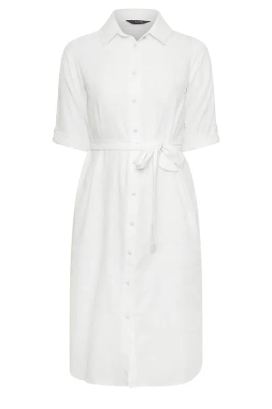 YOURS - Robe-Chemisier Blanche Midi