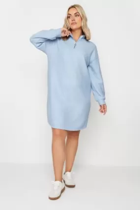 YOURS - Robe-Pull Bleue Ciel Toucher Doux en Jersey