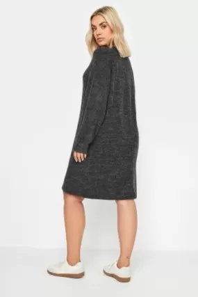 YOURS - Robe-Pull Charbonneux Toucher Doux en Maille